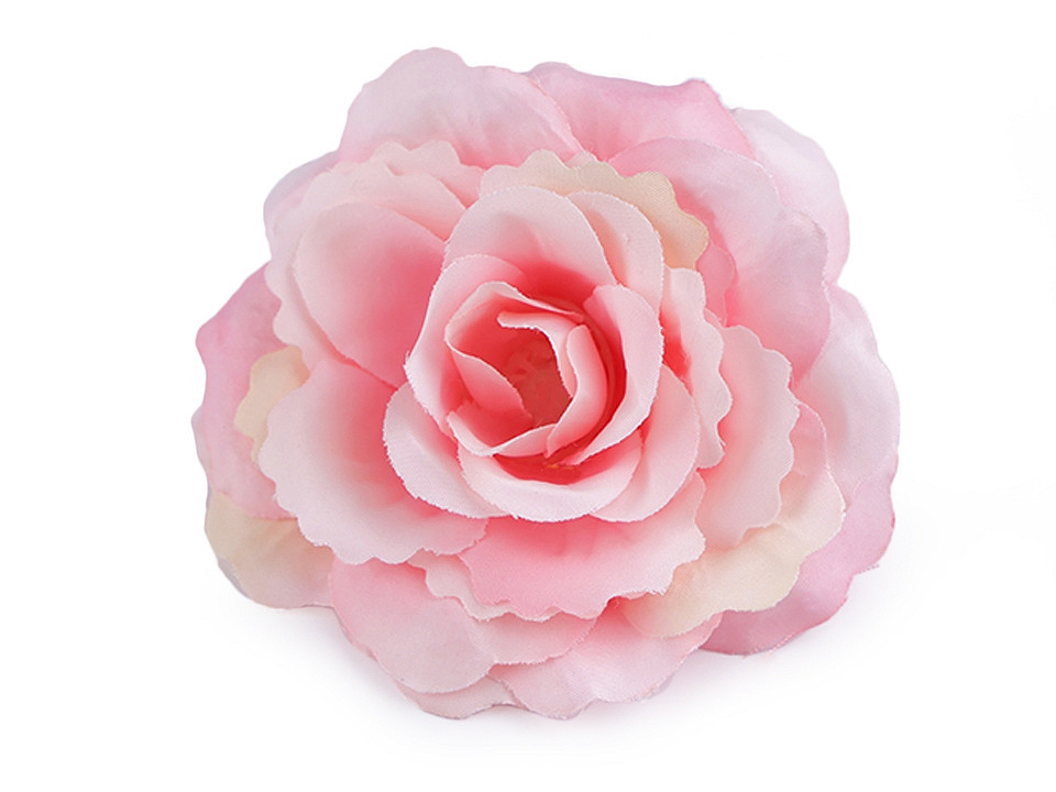 Trandafiri artificiali, ø8 cm - Crem deschis (10 Bucăți)