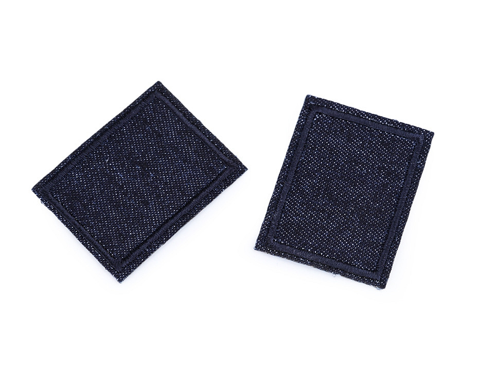 Aplicație / petic termoadeziv 3x4 cm - Albastru denim (10 Bucăți)