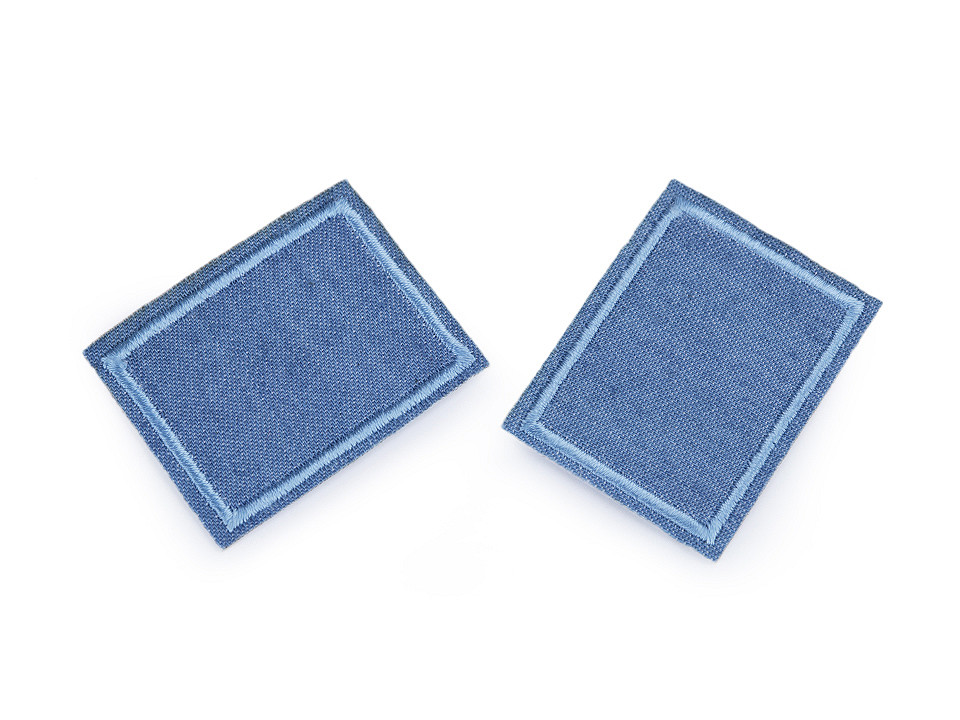 Aplicație / petic termoadeziv 3x4 cm - Albastru denim (10 Bucăți)