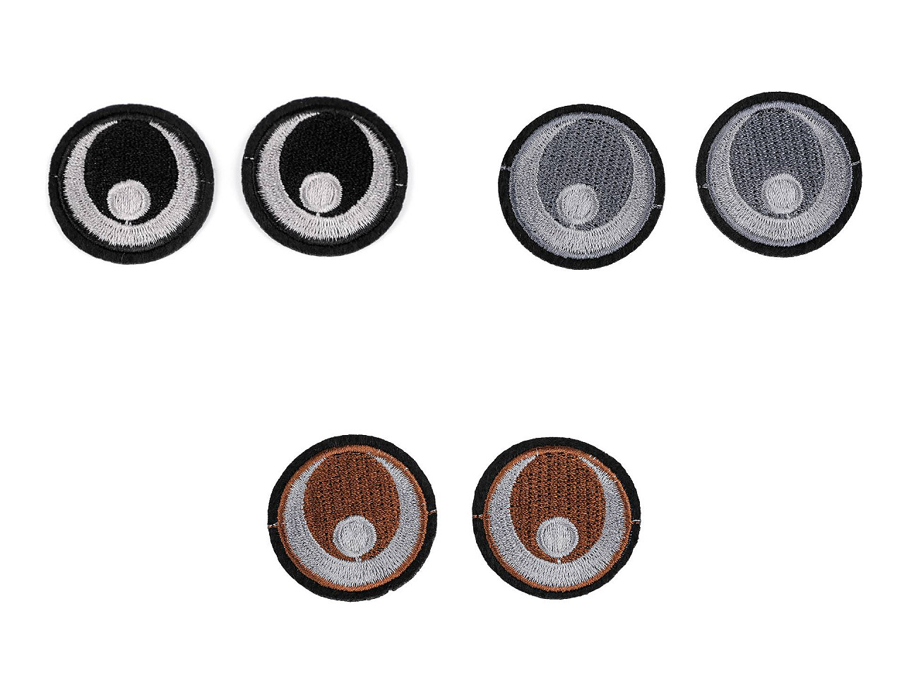 Aplicație termoadezivă ochi, ø38 mm - Maro (10 Bucăți) Aplicație termoadezivă ochi, ø38 mm - Maro (10 Bucăți)