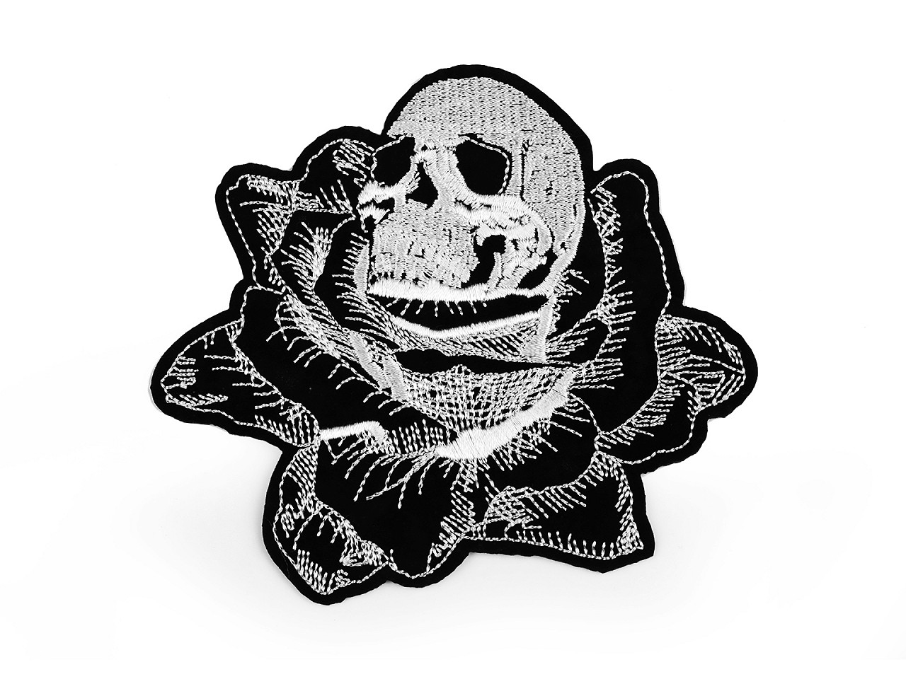 Aplicație termoadezivă craniu - Negru (5 Bucăți)