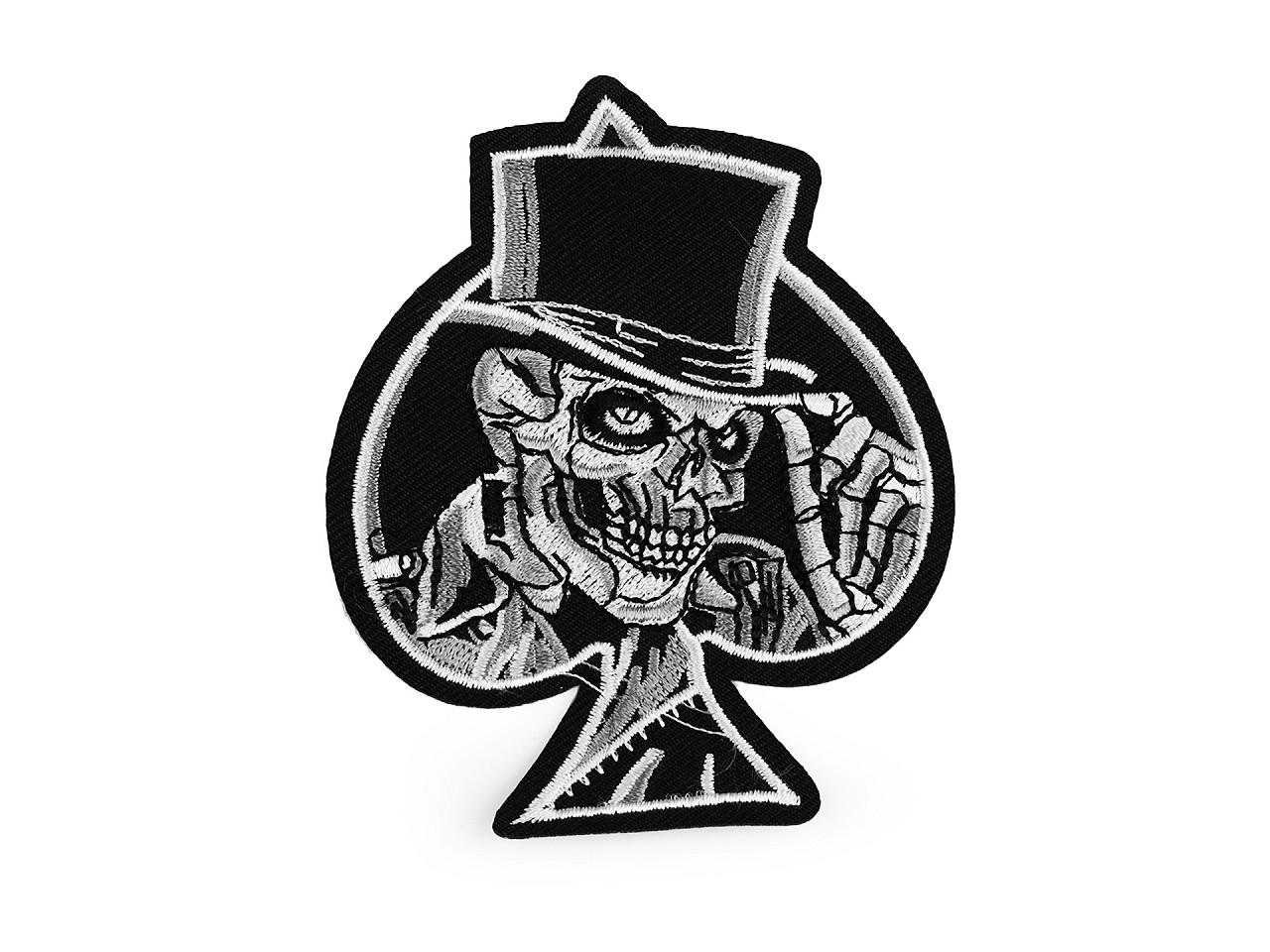 Aplicație termoadezivă craniu - Negru (5 Bucăți)