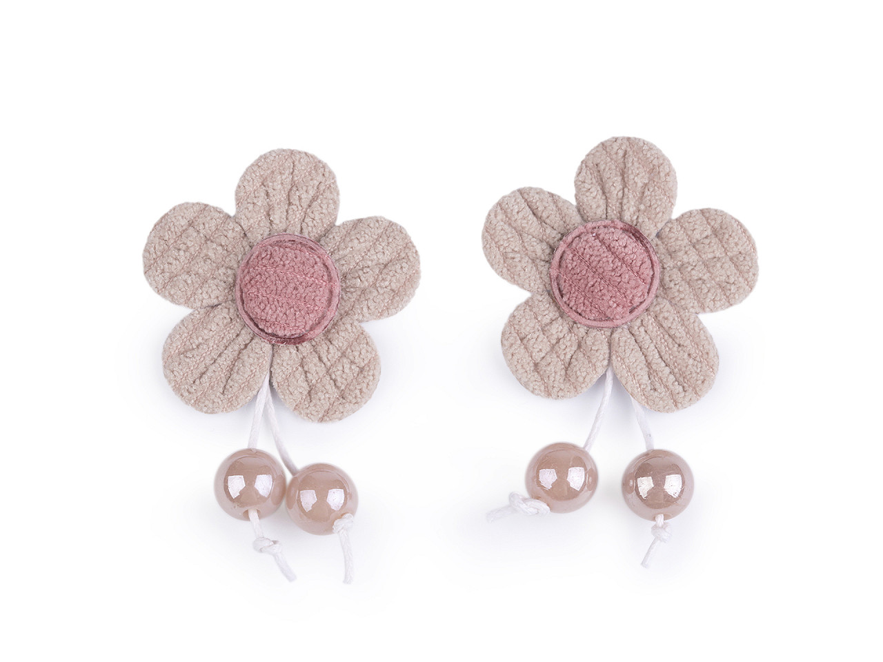 Aplicație flori, aripi - Roz vintage (10 Bucăți)