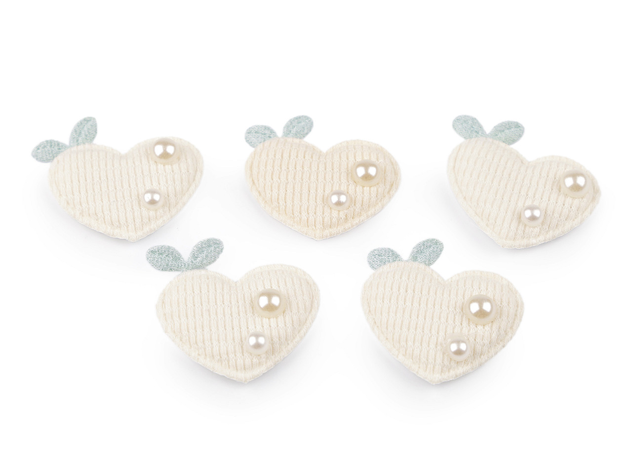 Aplicație de cusut capsuni, inima - Roz pudrat (2 Bucăți)