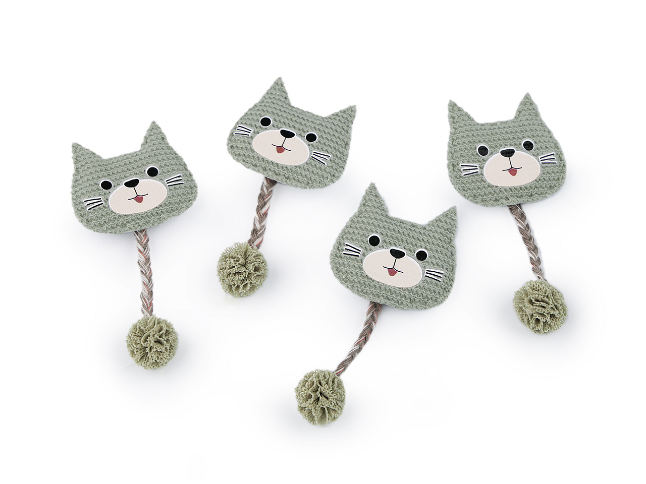 Aplicație pisicuță - Negru (10 Bucăți)