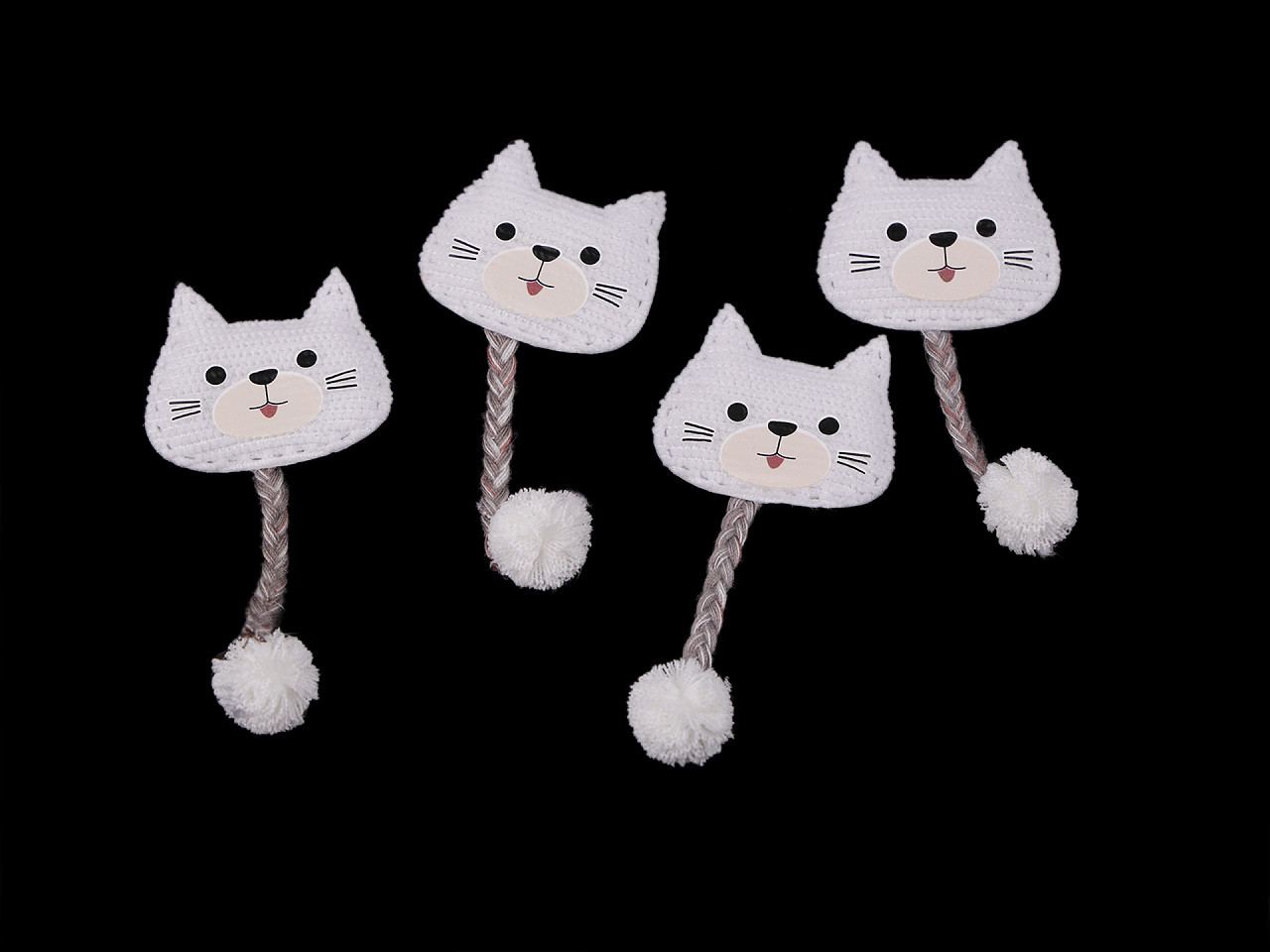 Aplicație pisicuță - Negru (10 Bucăți)