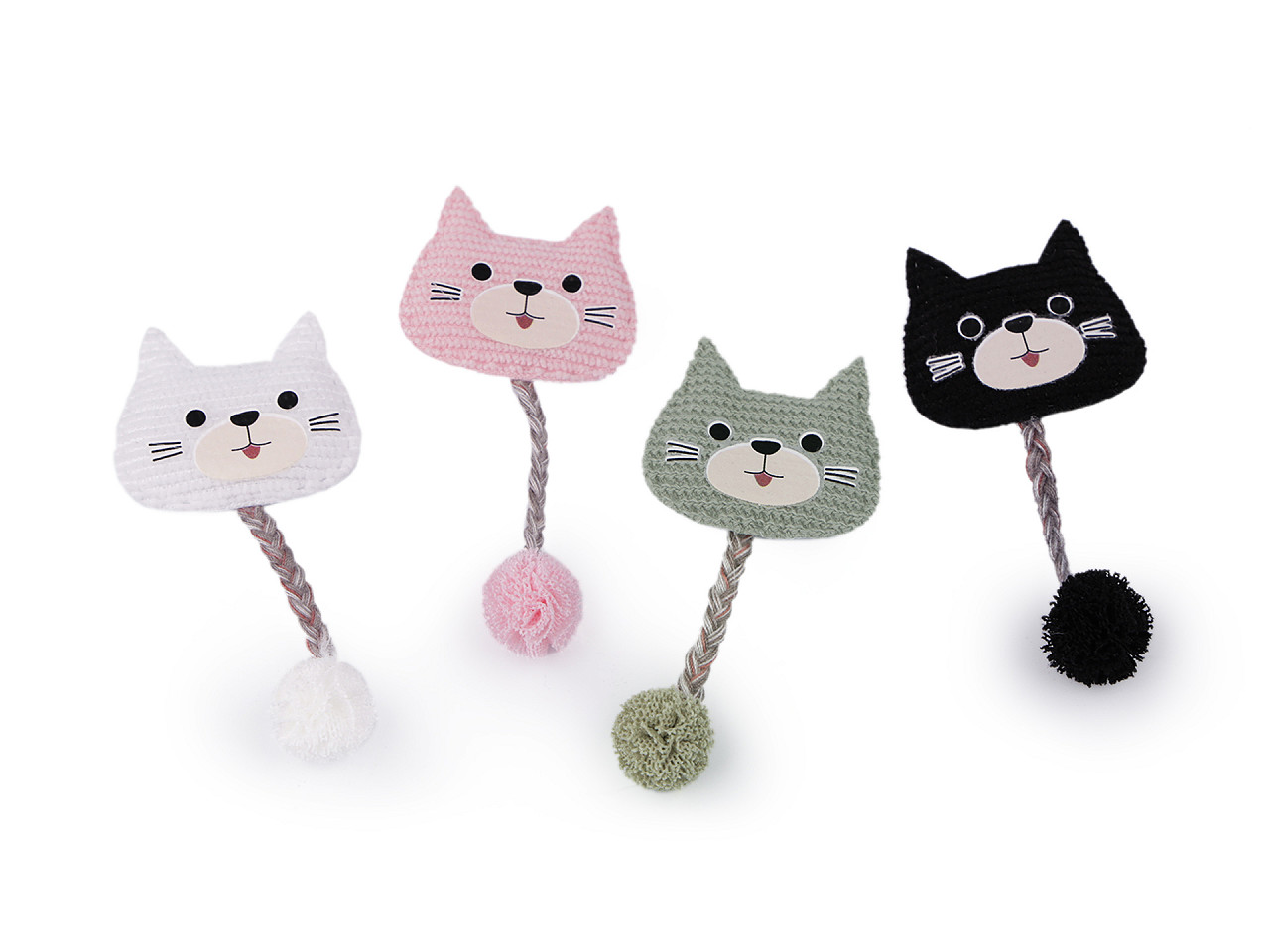 Aplicație pisicuță - Negru (10 Bucăți)