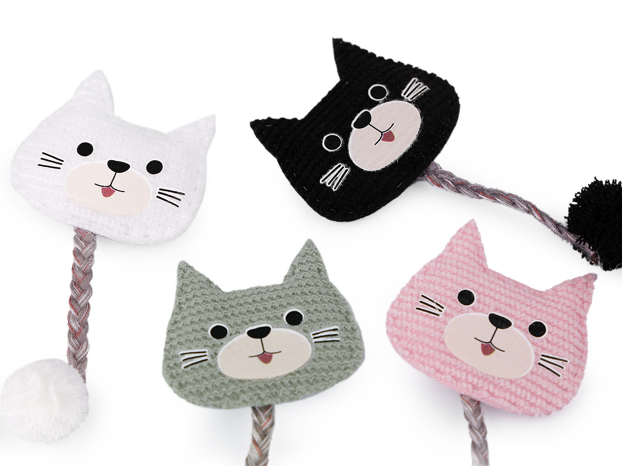 Aplicație pisicuță - Negru (10 Bucăți)