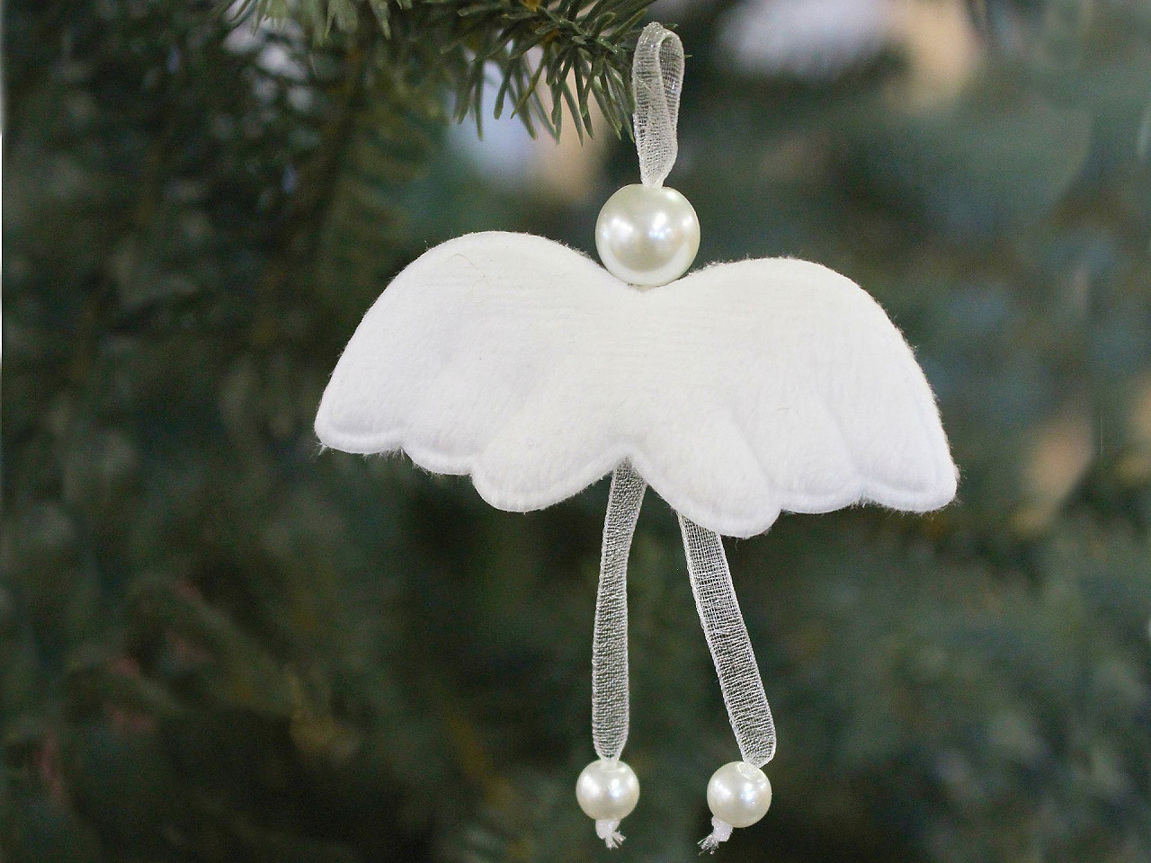 Aplicație aripi / semifabricat pentru confectionarea ingerilor - Alb (10 Bucăți)