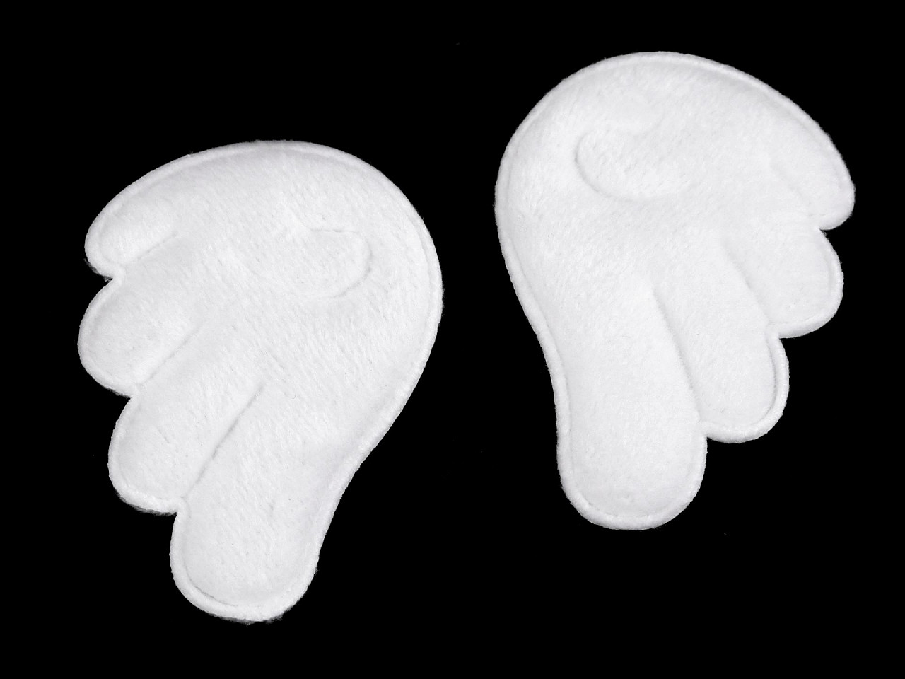Aplicație aripi / semifabricat pentru confectionarea ingerilor - Alb (5 Perechi)
