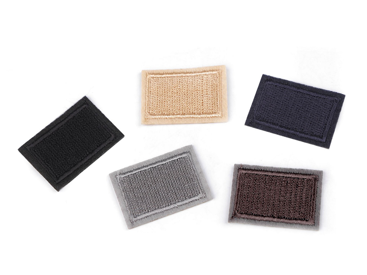 Aplicație termoadezivă / petic 2,3x3,3 cm - Gri neutral (10 Bucăți)