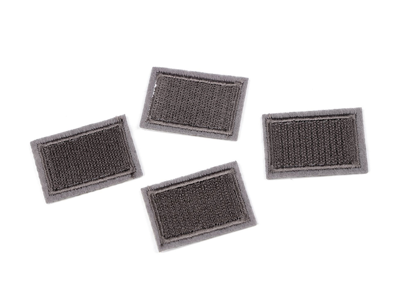 Aplicație termoadezivă / petic 2,3x3,3 cm - Gri neutral (10 Bucăți)