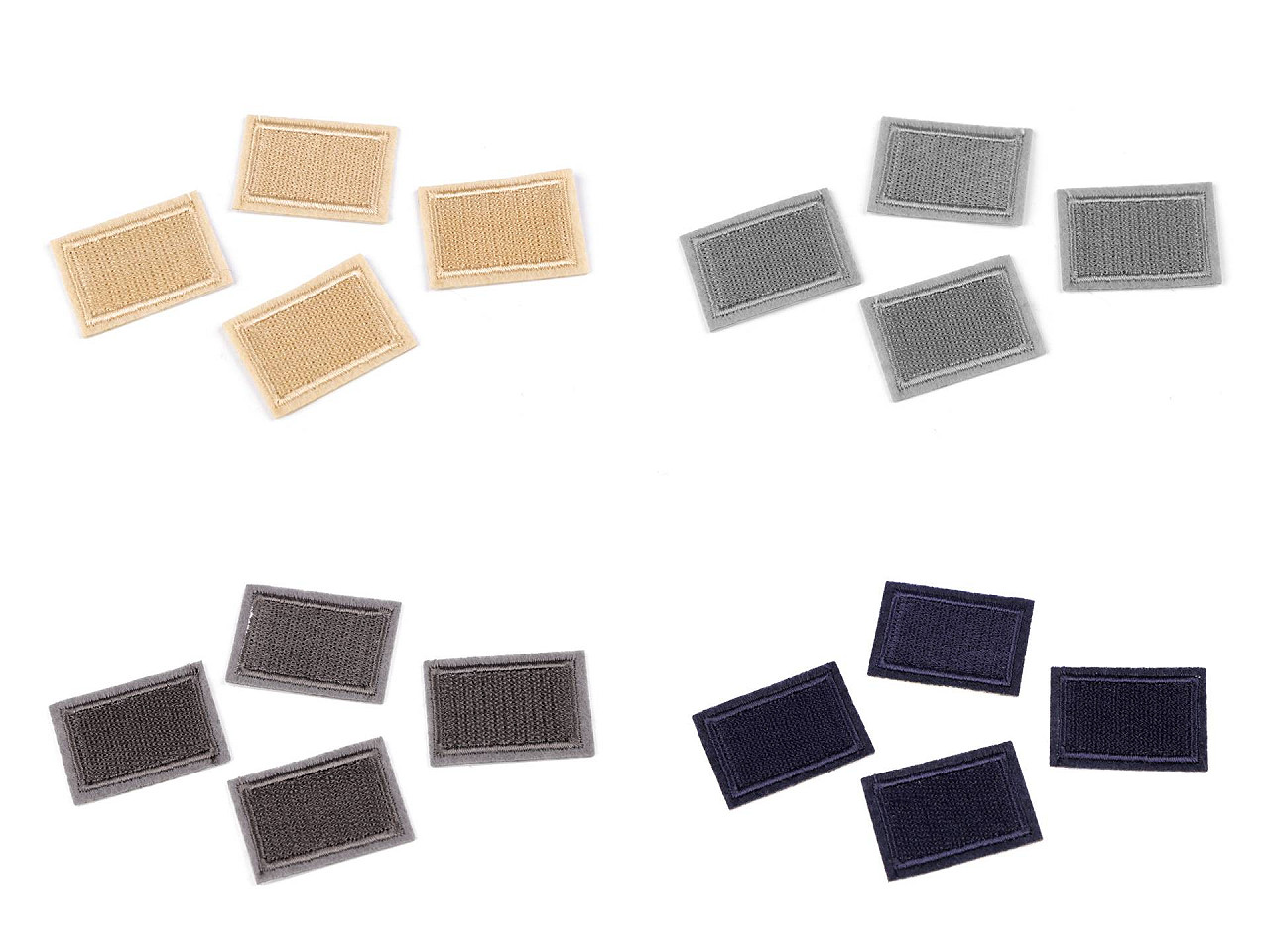 Aplicație termoadezivă / petic 2,3x3,3 cm - Gri neutral (10 Bucăți)