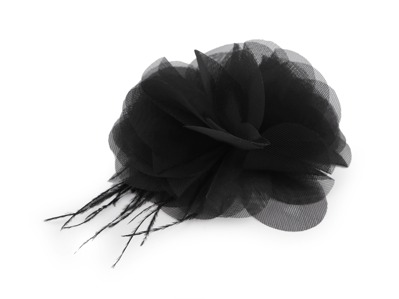 Floare de sifon cu pene ø8-9 cm - Violet (10 Bucăți)