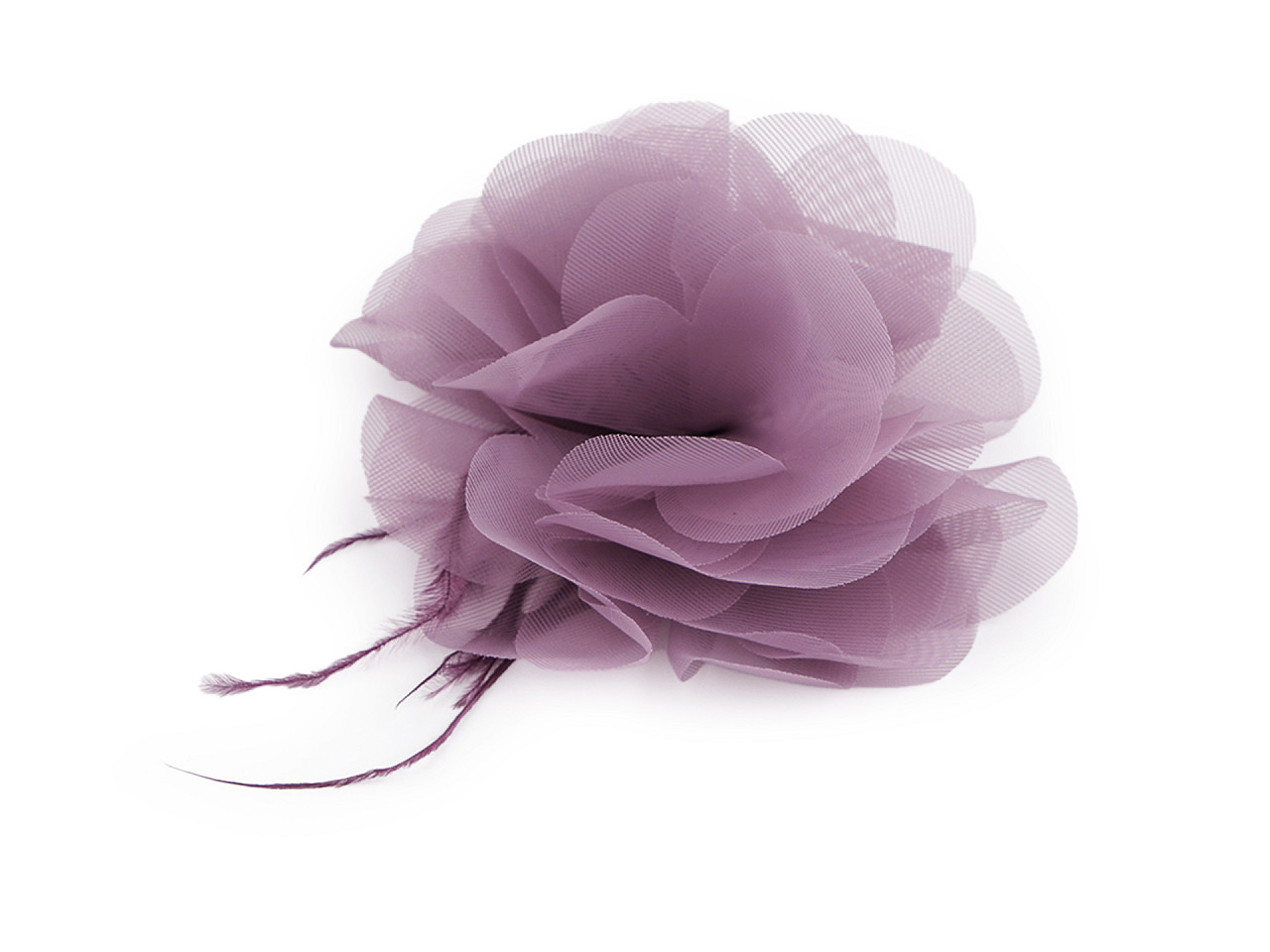 Floare de sifon cu pene ø8-9 cm - Violet (10 Bucăți)