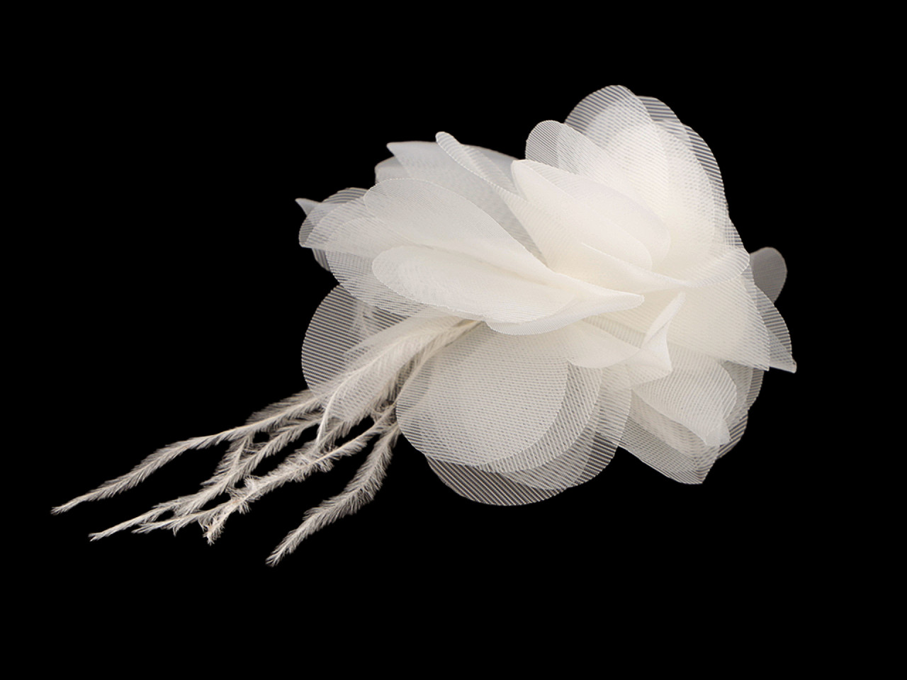 Floare de sifon cu pene ø8-9 cm - Violet (10 Bucăți)