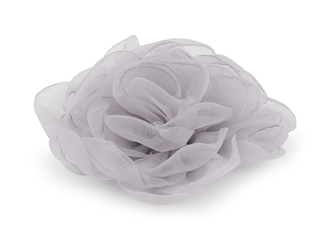 Floare de trandafir din organza ø8 cm - Verde mentol (1 Bucată)