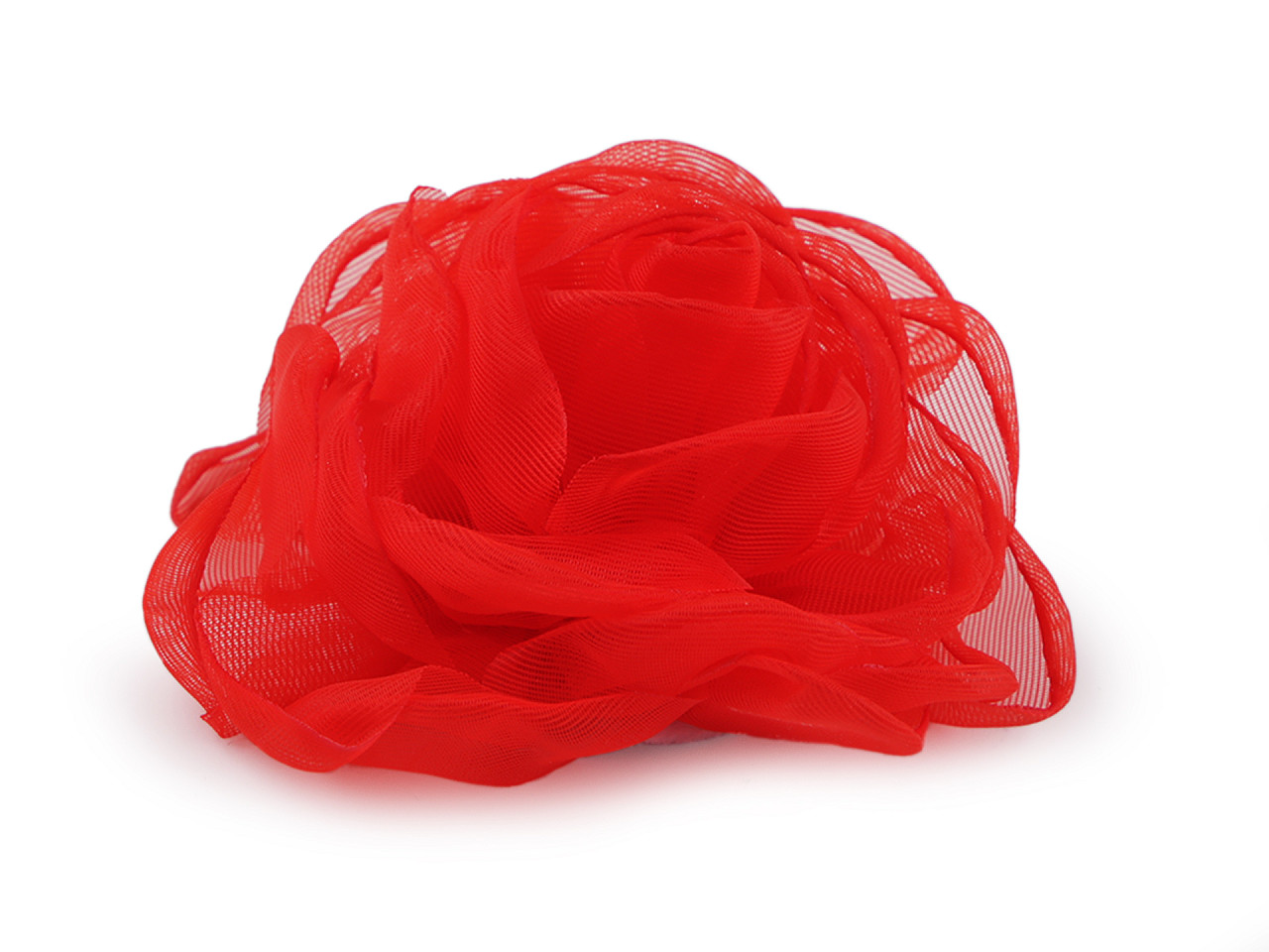 Floare de trandafir din organza ø8 cm - Verde mentol (1 Bucată)