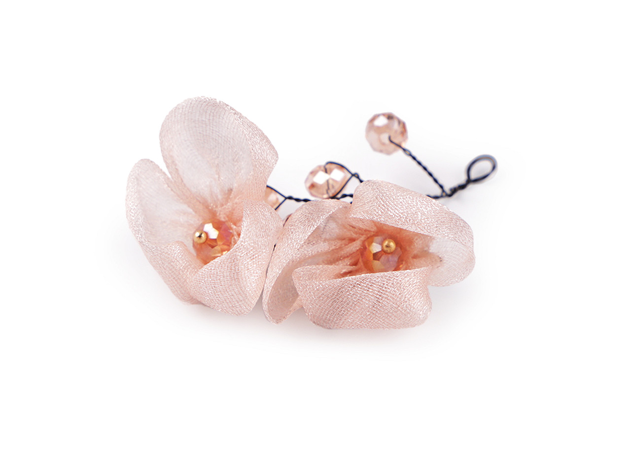 Flori textile pentru ornare - Roz pudrat (1 Bucată)