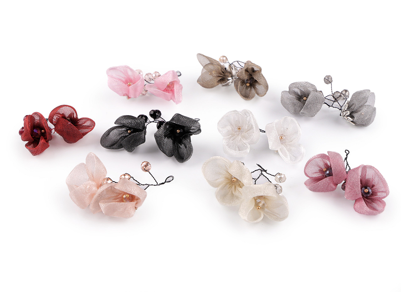 Flori textile pentru ornare - Roz pudrat (1 Bucată)