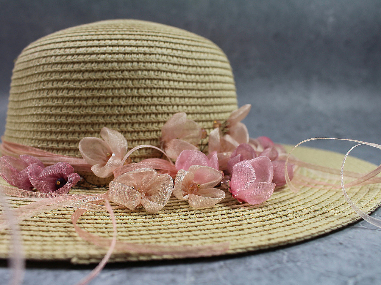 Flori textile pentru ornare - Roz pudrat (1 Bucată)