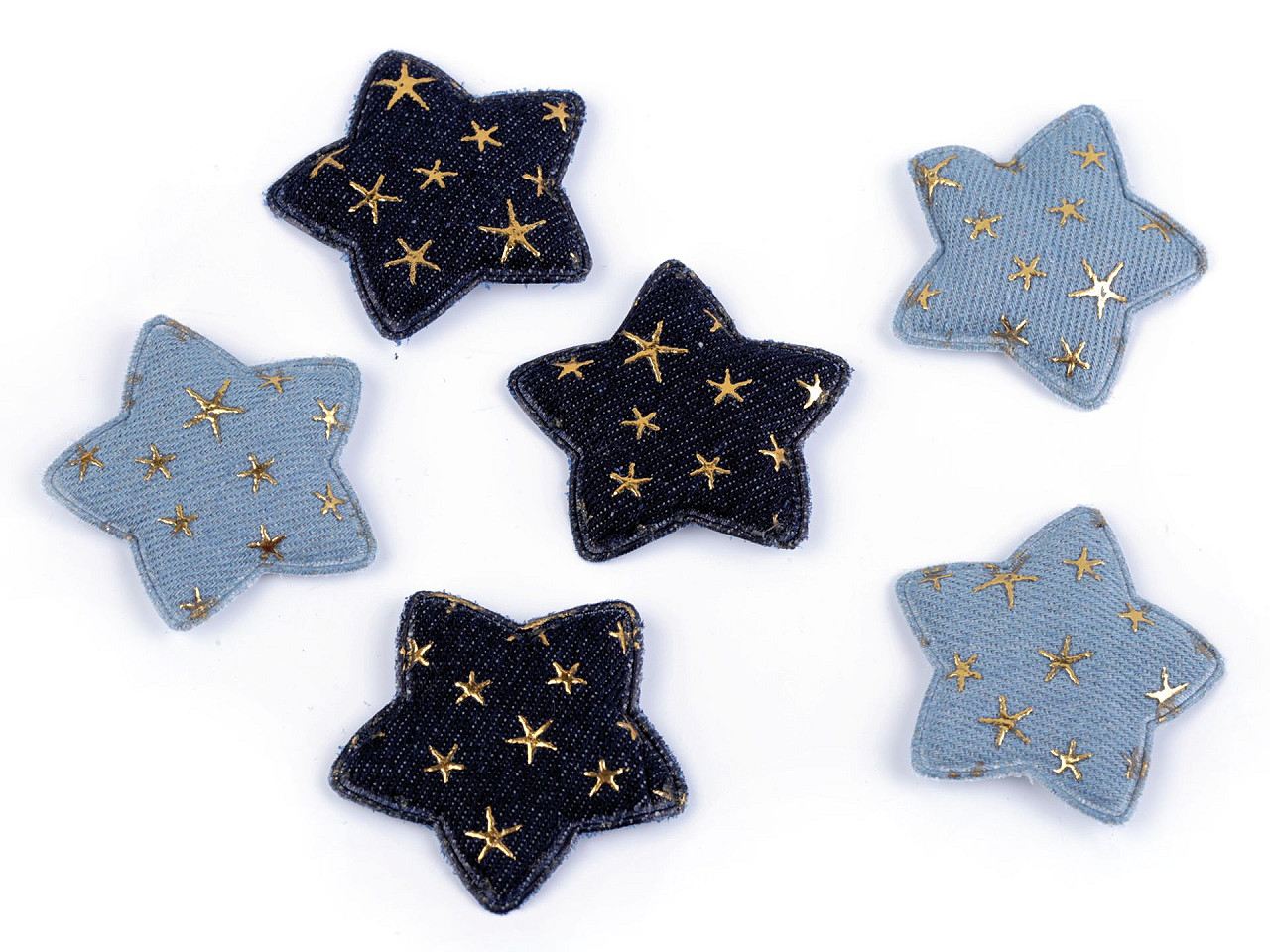 Aplicație stea 3d - Albastru închis (5 Bucăți)