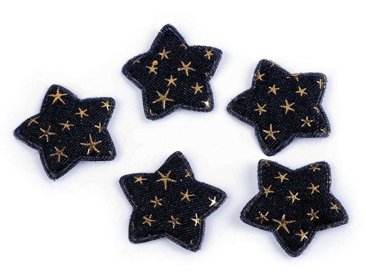 Aplicație stea 3d - Albastru închis (5 Bucăți)