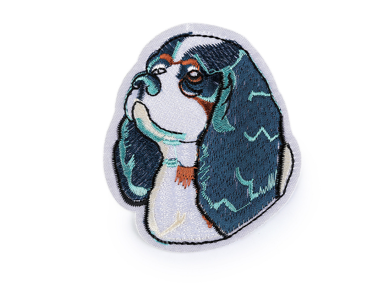 Aplicație termoadezivă câine - Albastru delta (10 Bucăți)