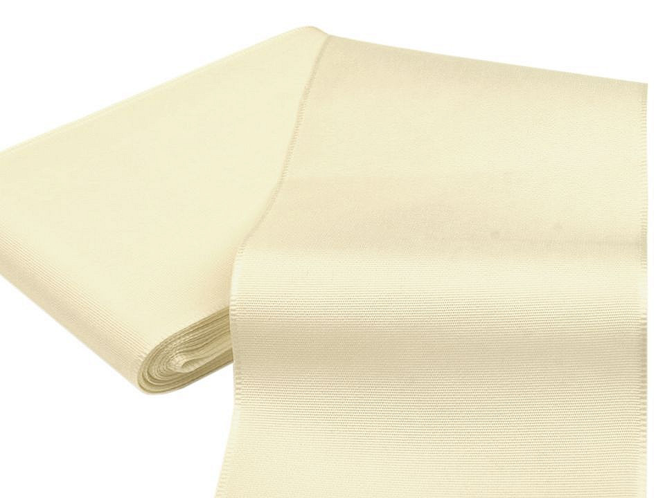 Panglică din tafta, lățime 10,8 cm - Alb (10 Metri)