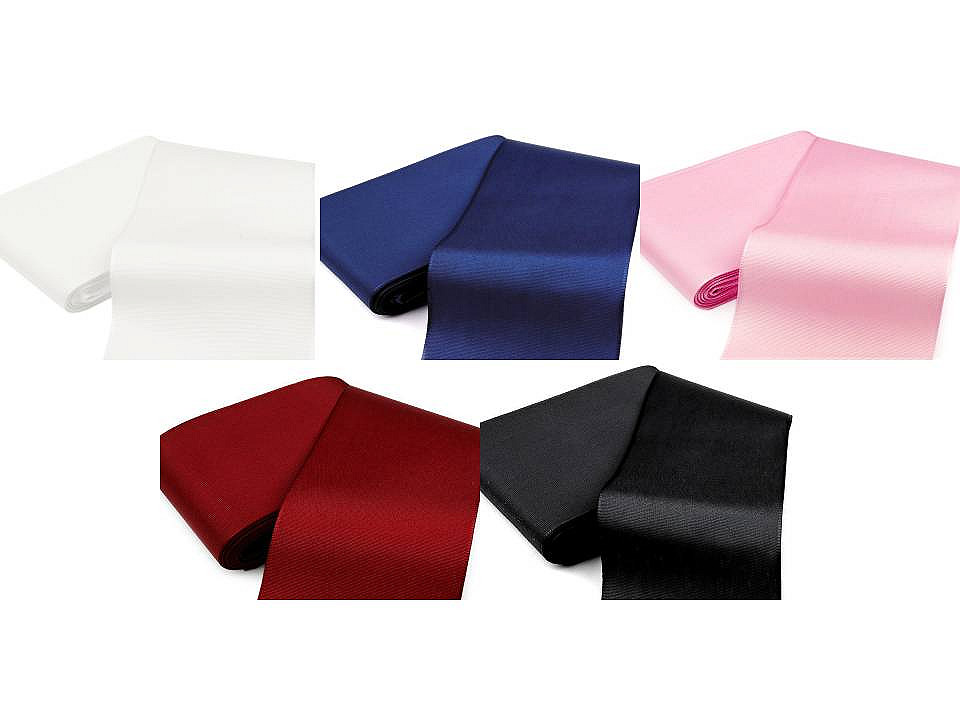 Panglică din tafta, lățime 10,8 cm - Alb (10 Metri)