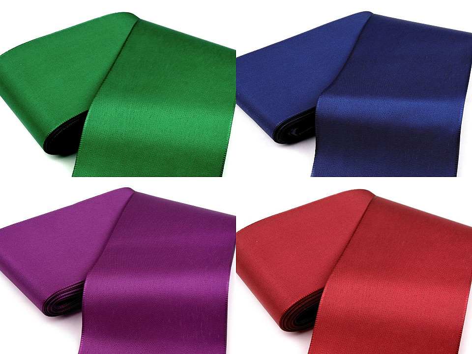 Panglică din tafta, lățime 10,8 cm - Alb (10 Metri)