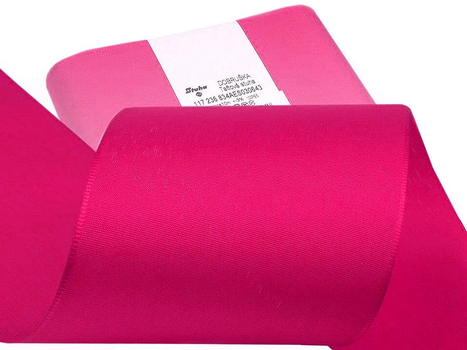 Panglică din tafta, lățime 10,8 cm - Alb (10 Metri)