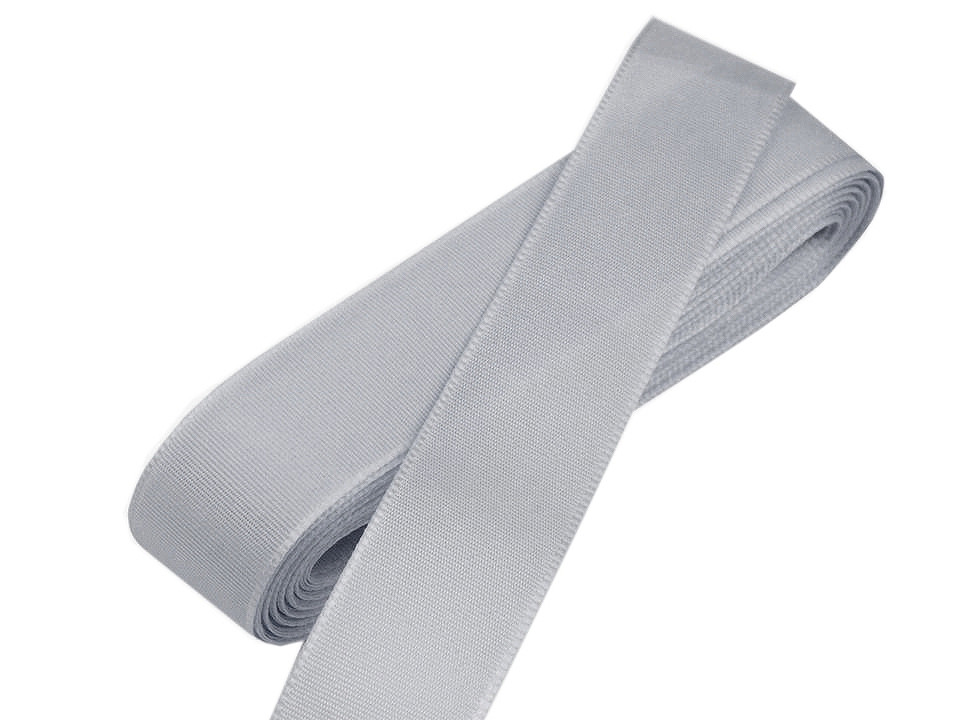 Panglică din tafta, lățime 15 mm - Gri foarte deschis (10 Metri)