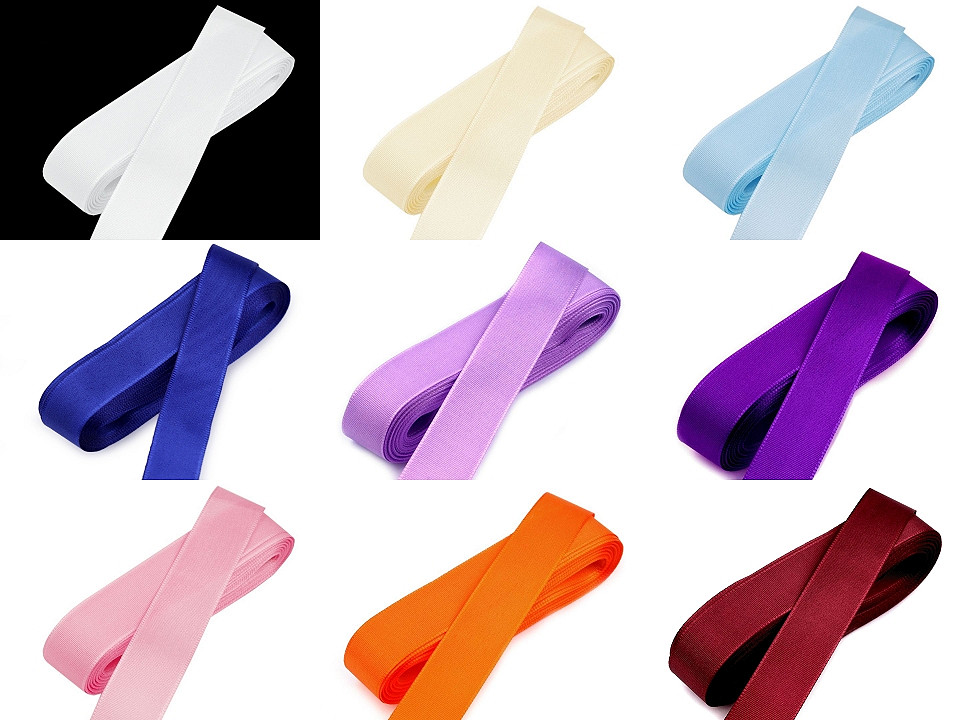 Panglică din tafta, lățime 15 mm - Gri foarte deschis (10 Metri)