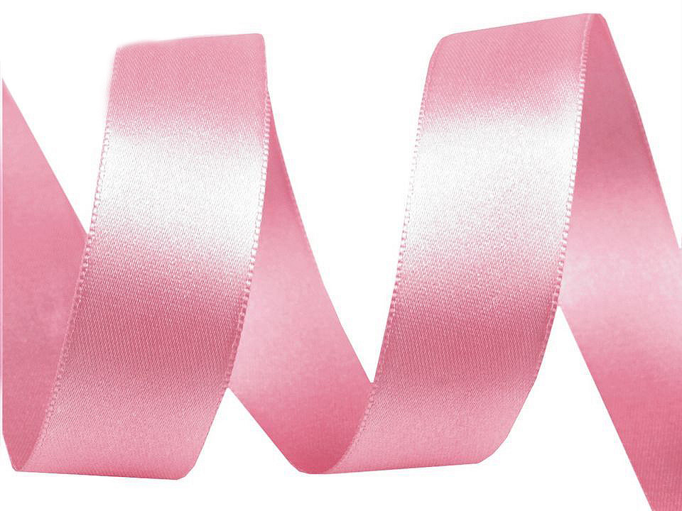 Panglică dublu satinată, lățime 24 mm - Roz deschis (20 Metri) Panglică dublu satinată, lățime 24 mm - Roz deschis (20 Metri)
