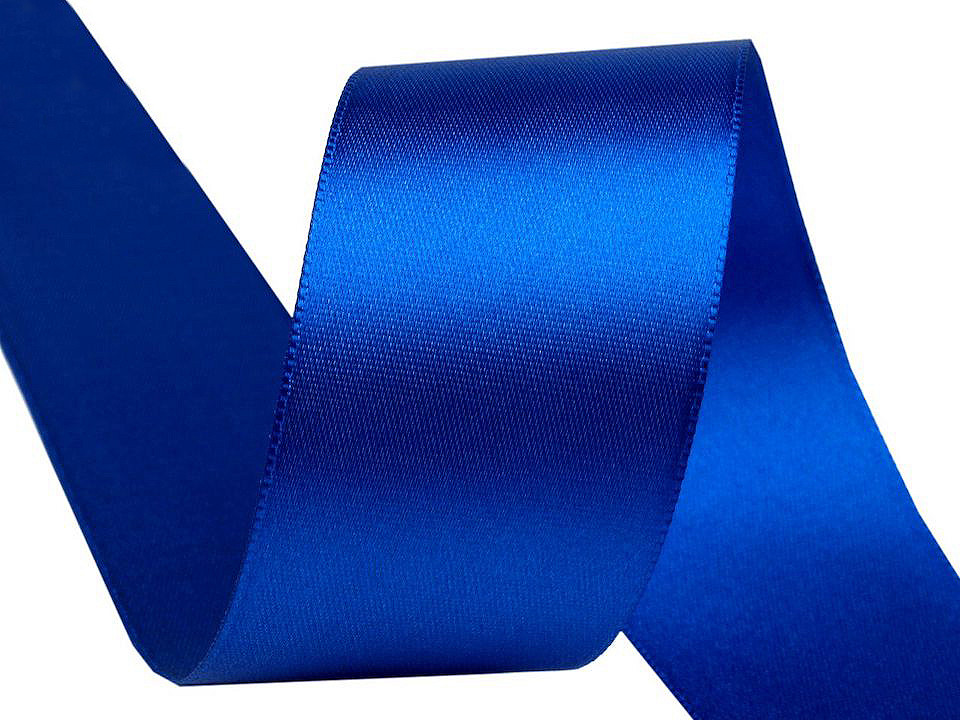 Panglică dublu satinată, lățime 40 mm, 5 m/pac - Albastru intens (5 Metri) Panglică dublu satinată, lățime 40 mm, 5 m/pac - Albastru intens (5 Metri)