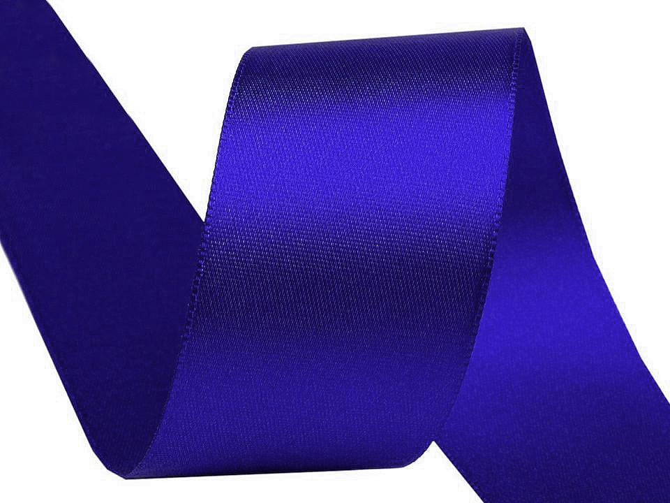 Panglică dublu satinată, lățime 40 mm, 5 m/pac - Albastru intens (5 Metri) Panglică dublu satinată, lățime 40 mm, 5 m/pac - Albastru intens (5 Metri)