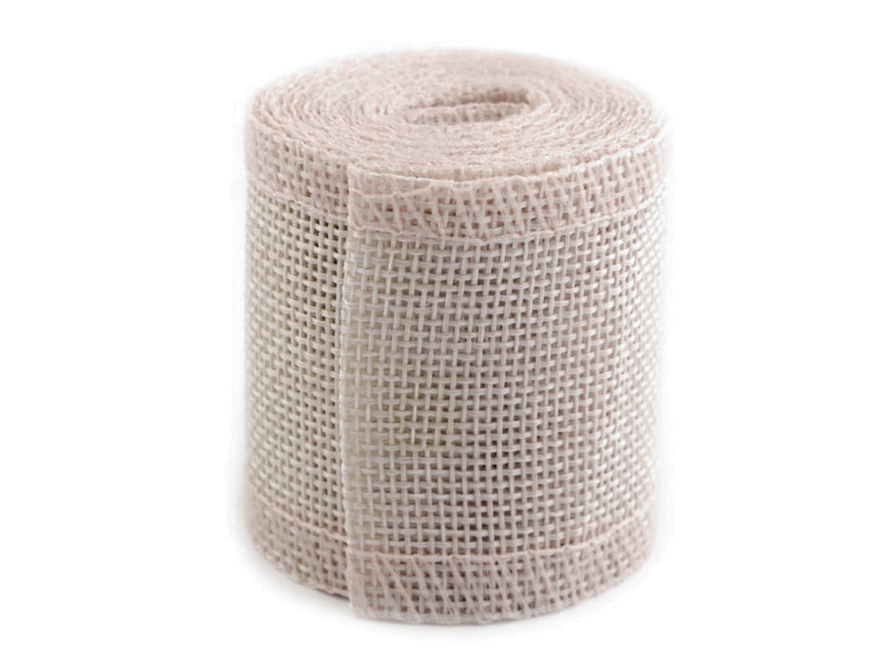 Panglică imitație iută, lățime 50 mm - Roșu (1 Bucată)