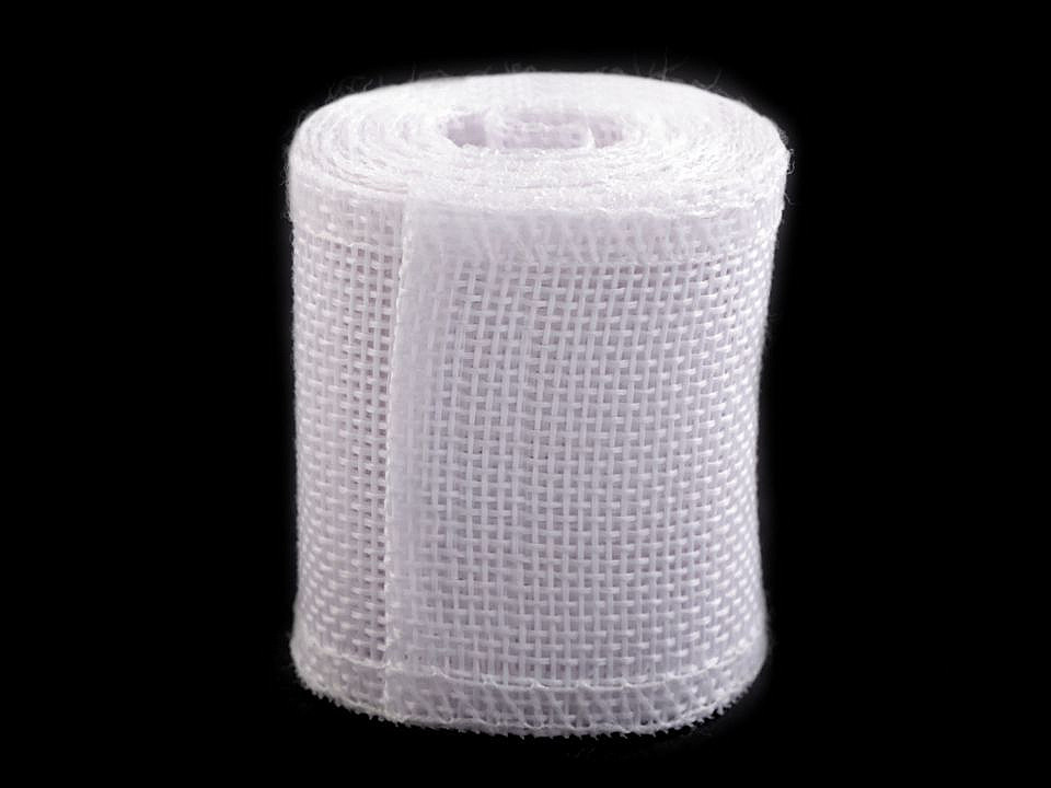 Panglică imitație iută, lățime 50 mm - Roșu (1 Bucată)