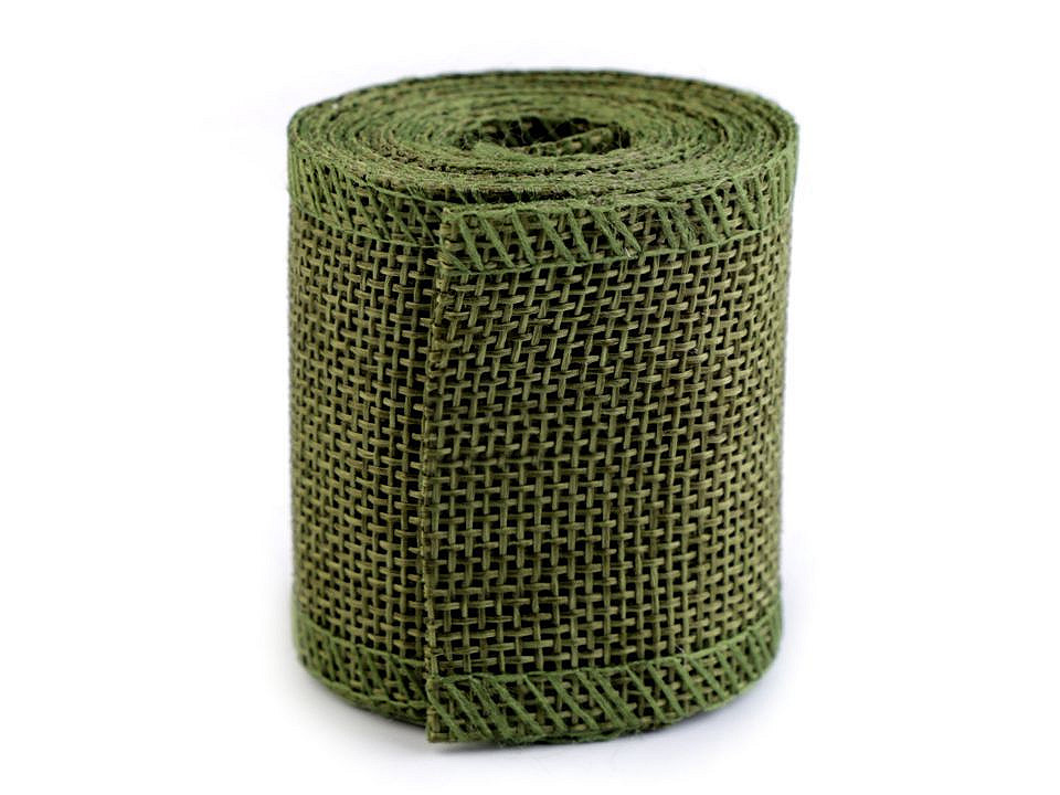 Panglică imitație iută, lățime 50 mm - Roșu (1 Bucată)