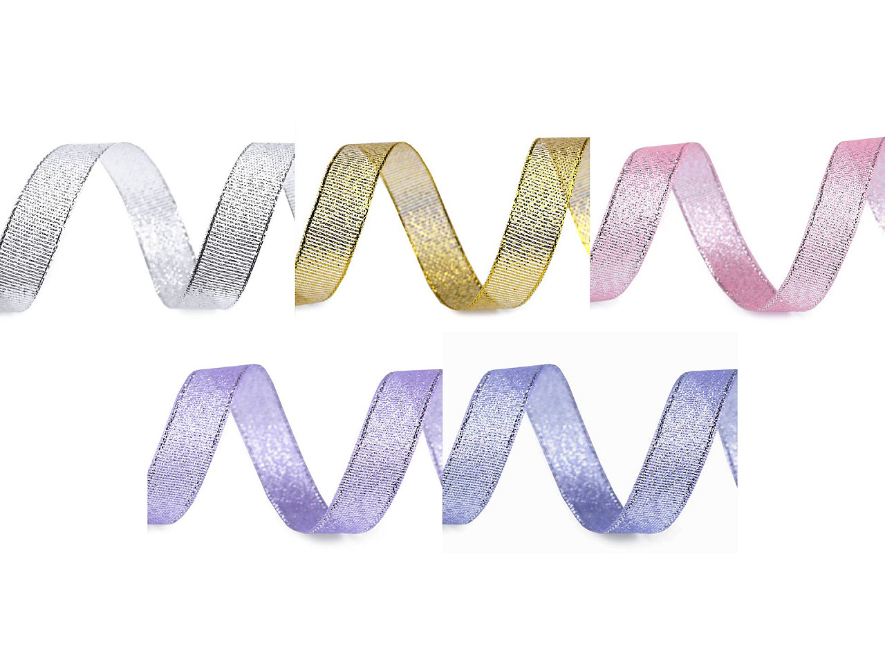 Panglică lurex / panglică lame, lățime 15 mm - Albastru delta (225 Metri)