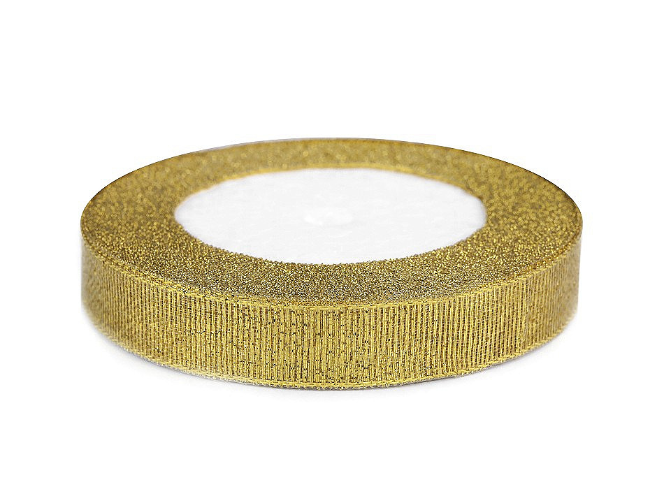 Panglică lurex / panglică lame, lățime 15 mm - Albastru delta (225 Metri)