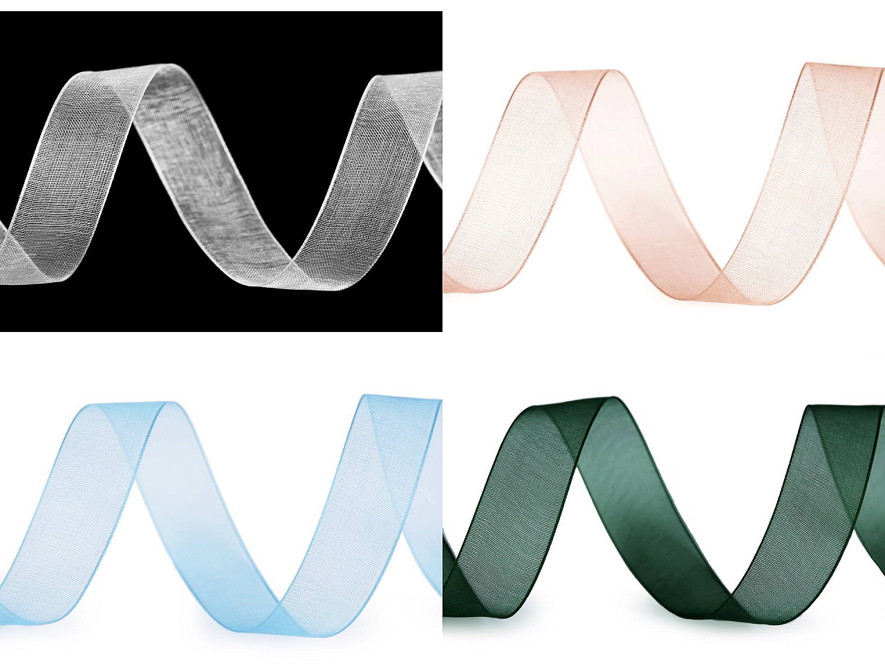 Panglica organza, latime 15 mm - Bej (50 Metri)