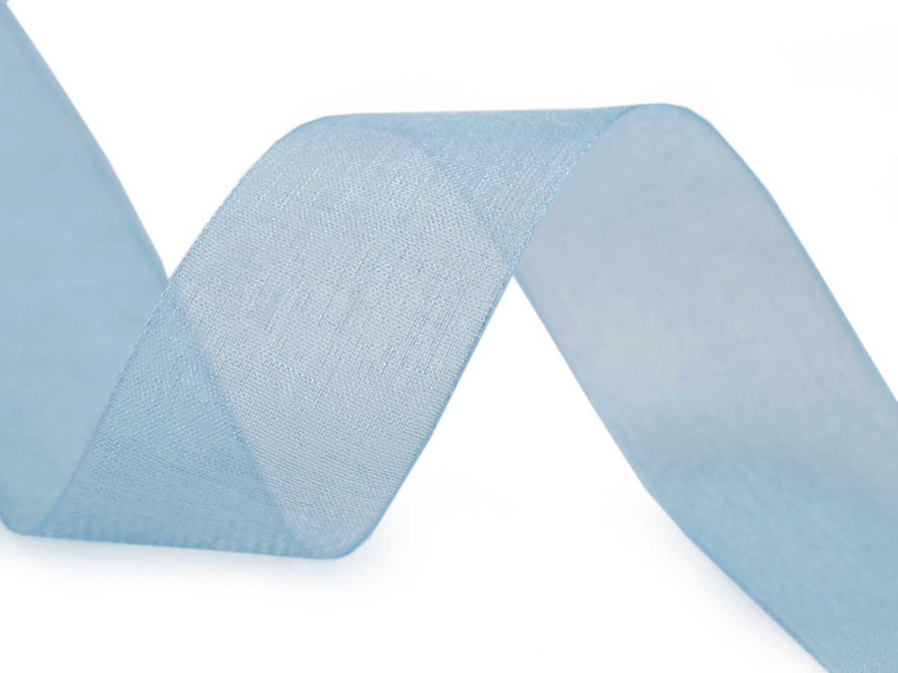 Panglica organza 28 mm - Roz pudrat (50 Metri)