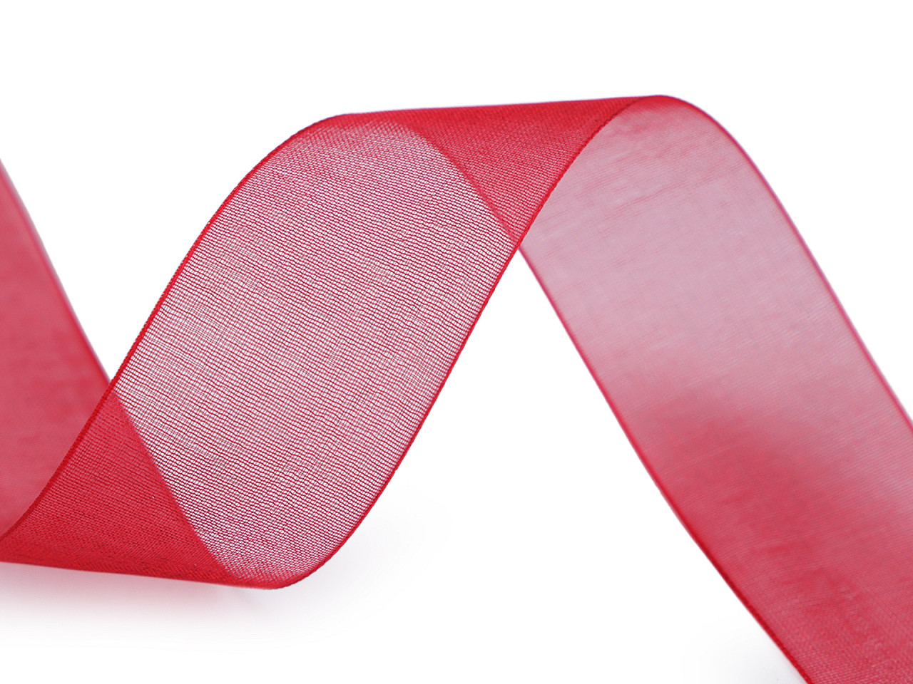 Panglica organza 28 mm - Roz pudrat (50 Metri)