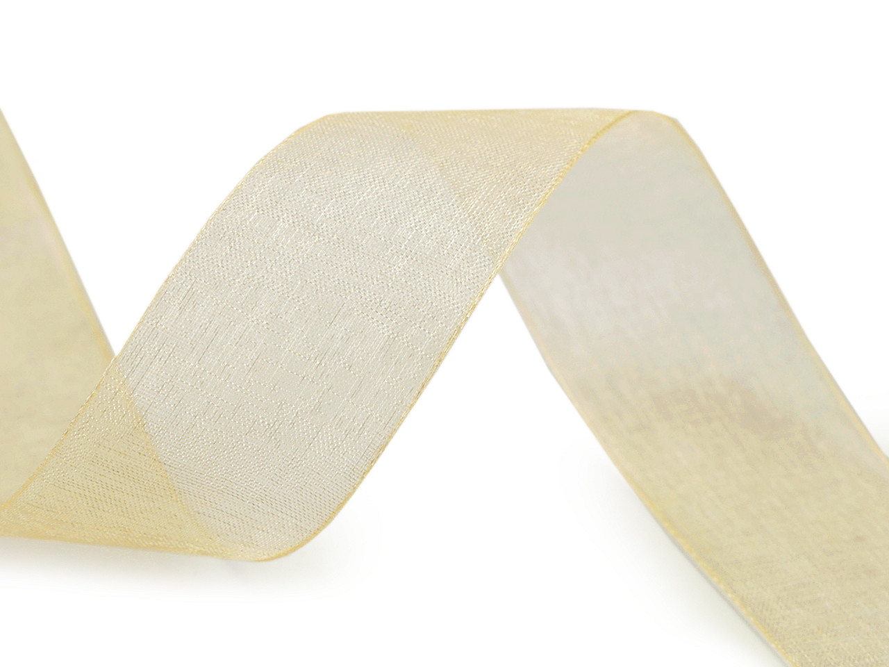 Panglica organza 28 mm - Roz pudrat (50 Metri)