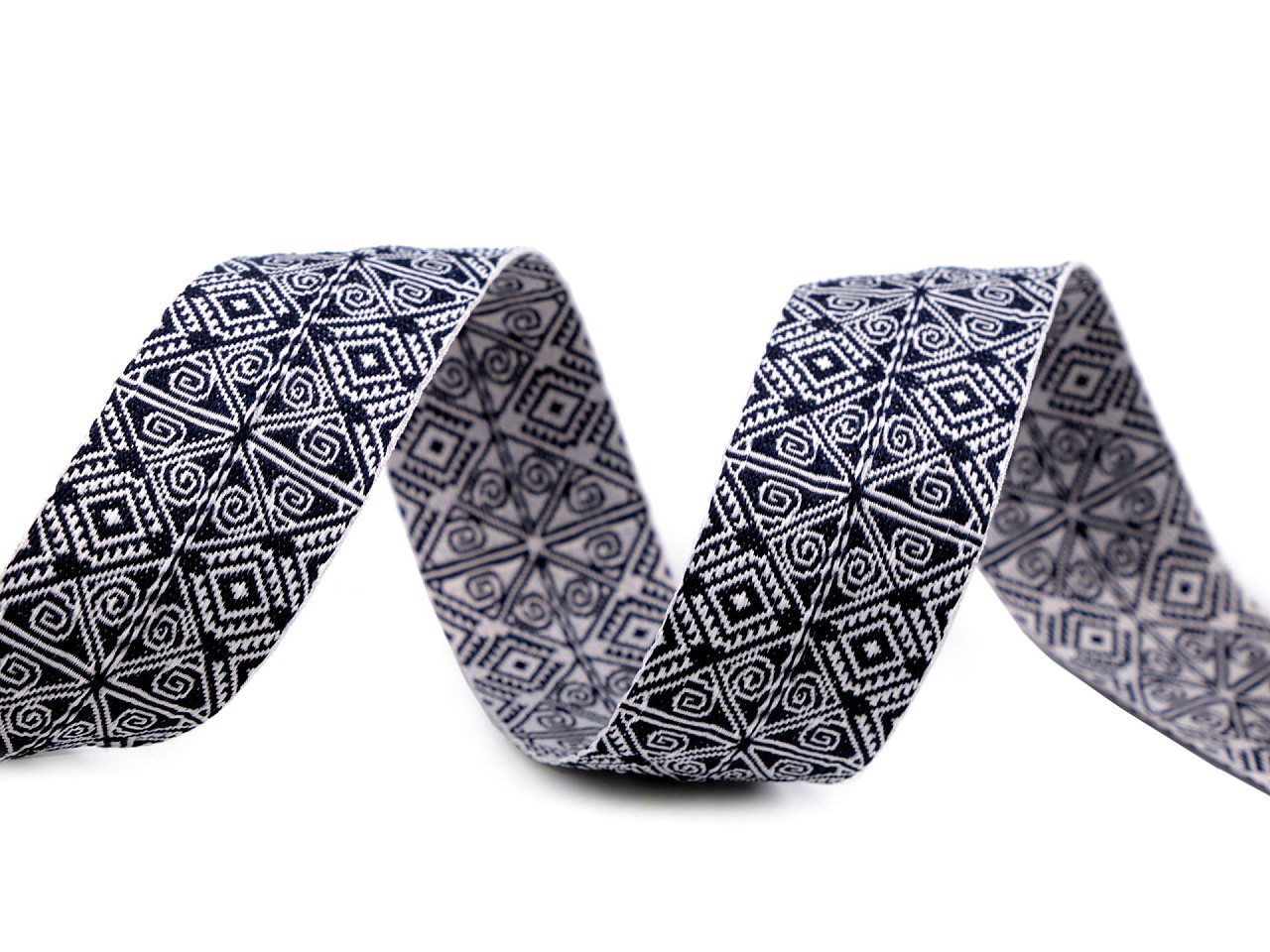 Panglica / banda pentru borduri 25 mm - Negru-albastru (18 Metri)