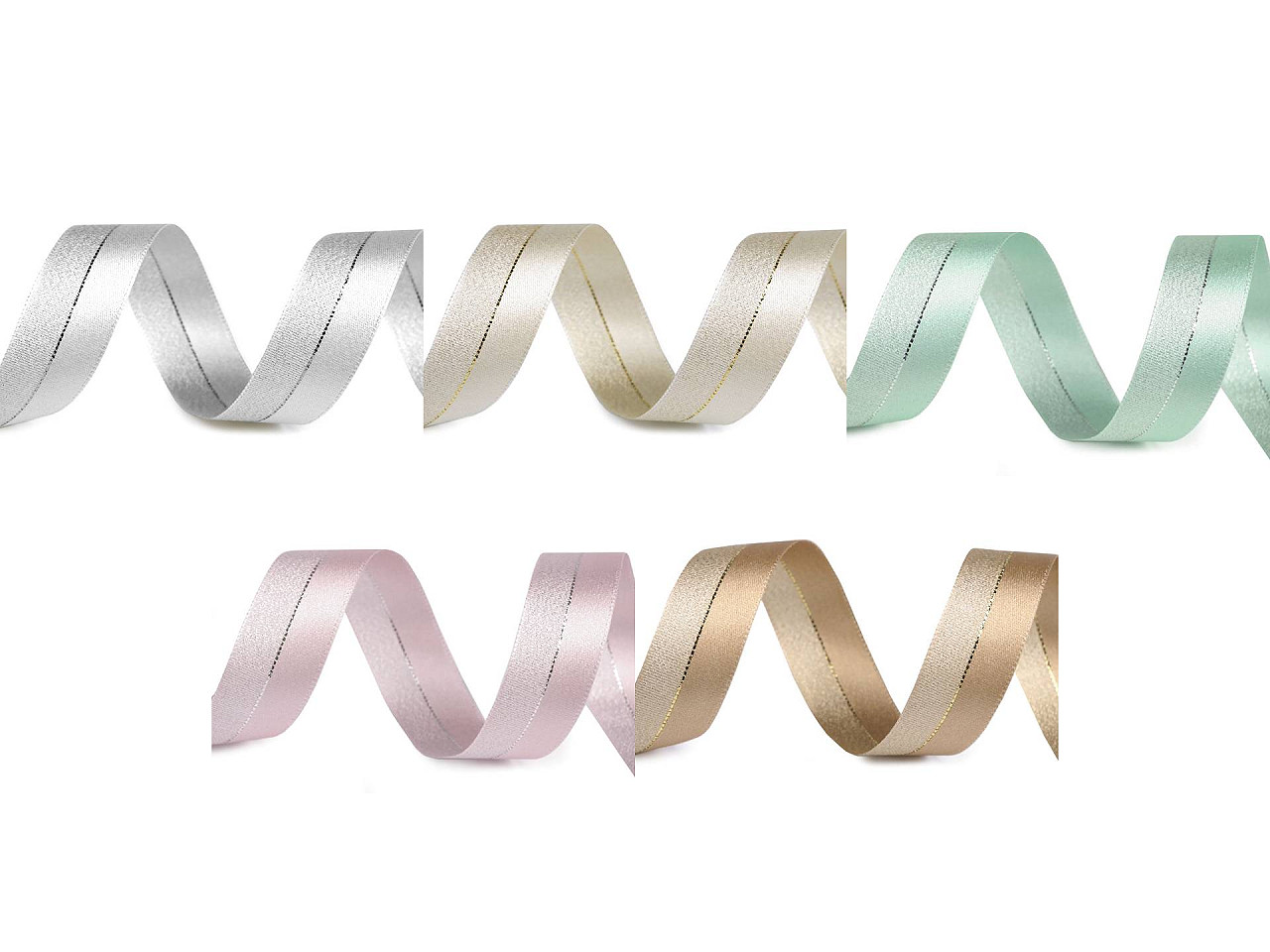 Panglica cu lurex latime 25 mm - Argintiu (20 Metri)