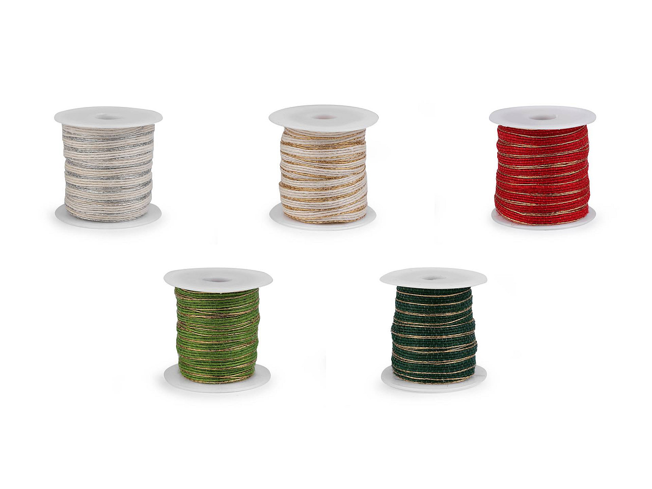 Panglica cu lurex latime 6 mm - Ecru deschis (20 Metri)