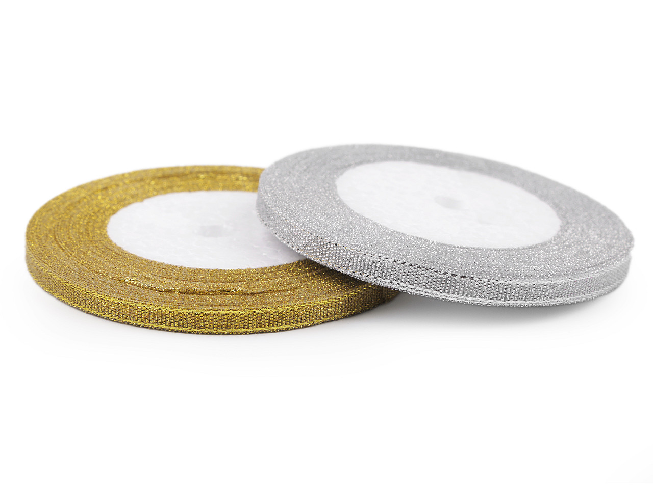 Panglica brocart cu lurex latime 6 mm - Argintiu (1 Metru)